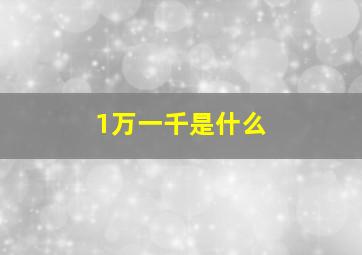 1万一千是什么