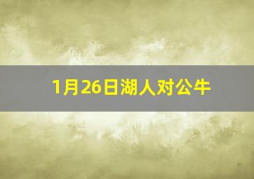 1月26日湖人对公牛