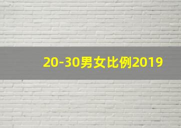 20-30男女比例2019