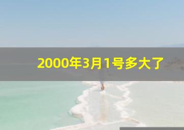 2000年3月1号多大了