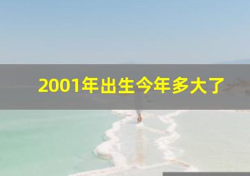 2001年出生今年多大了