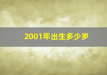 2001年出生多少岁