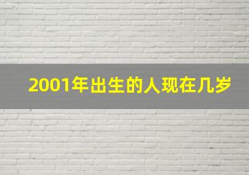 2001年出生的人现在几岁