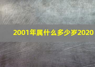 2001年属什么多少岁2020