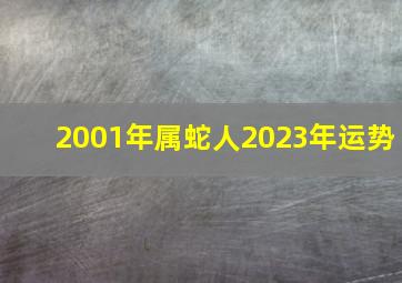 2001年属蛇人2023年运势