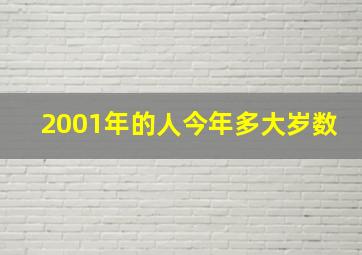 2001年的人今年多大岁数