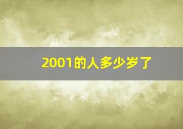 2001的人多少岁了