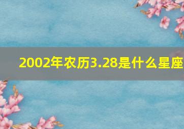 2002年农历3.28是什么星座