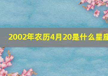 2002年农历4月20是什么星座