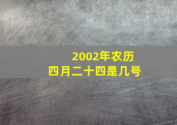 2002年农历四月二十四是几号