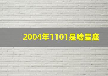 2004年1101是啥星座