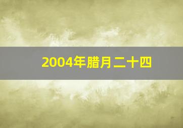 2004年腊月二十四