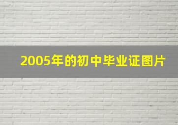 2005年的初中毕业证图片