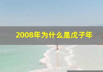 2008年为什么是戊子年