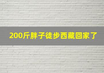 200斤胖子徒步西藏回家了