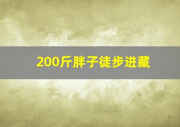 200斤胖子徒步进藏