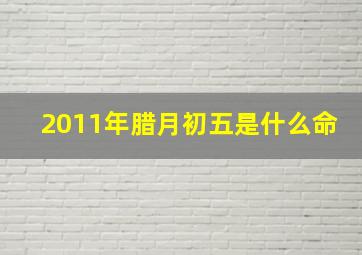 2011年腊月初五是什么命