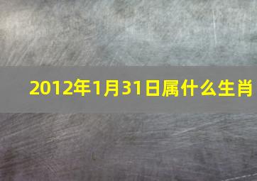 2012年1月31日属什么生肖