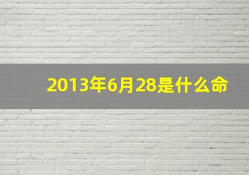 2013年6月28是什么命