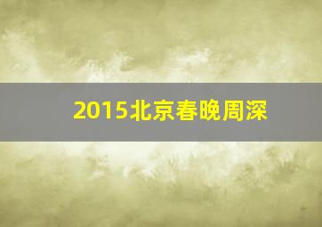 2015北京春晚周深