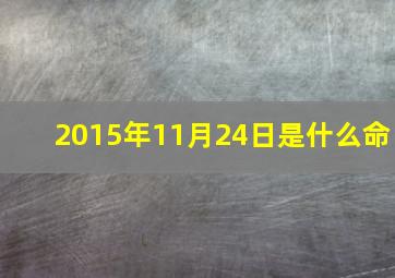 2015年11月24日是什么命