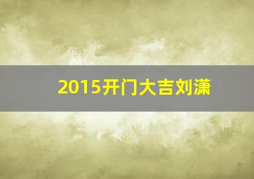 2015开门大吉刘潇