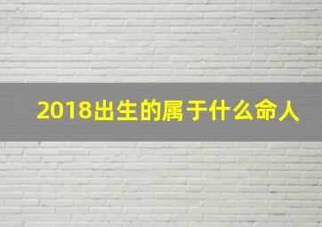 2018出生的属于什么命人