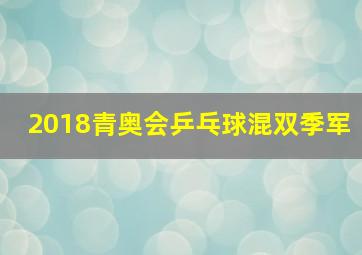 2018青奥会乒乓球混双季军