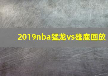 2019nba猛龙vs雄鹿回放