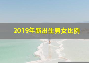 2019年新出生男女比例