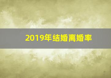 2019年结婚离婚率