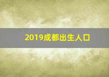 2019成都出生人口