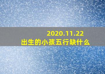 2020.11.22出生的小孩五行缺什么