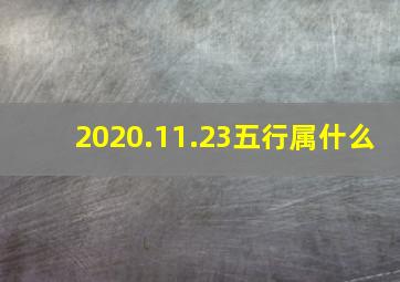 2020.11.23五行属什么