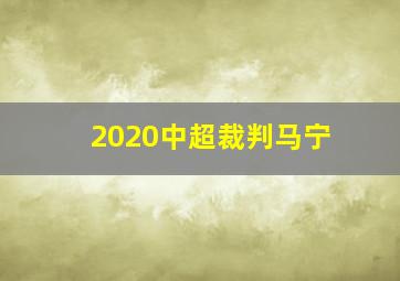 2020中超裁判马宁