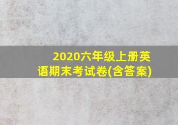 2020六年级上册英语期末考试卷(含答案)