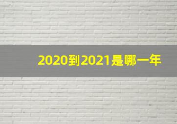 2020到2021是哪一年