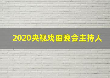 2020央视戏曲晚会主持人