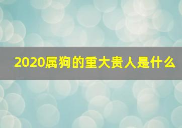 2020属狗的重大贵人是什么