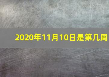 2020年11月10日是第几周