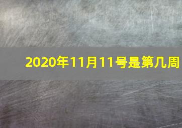 2020年11月11号是第几周