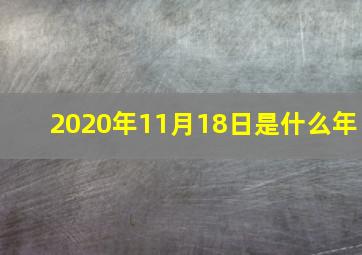 2020年11月18日是什么年