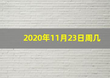 2020年11月23日周几