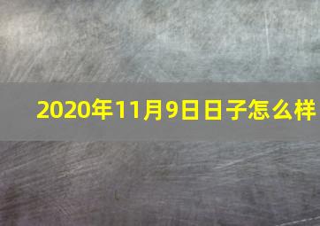 2020年11月9日日子怎么样