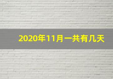 2020年11月一共有几天