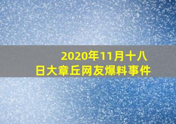 2020年11月十八日大章丘网友爆料事件