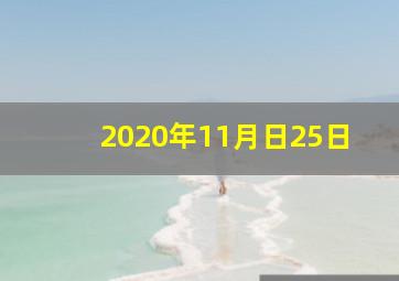 2020年11月日25日