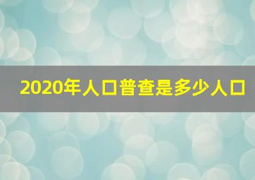 2020年人口普查是多少人口