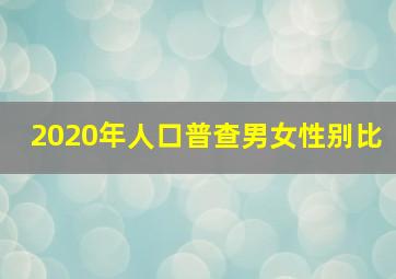 2020年人口普查男女性别比