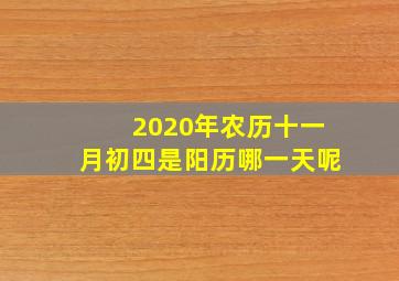 2020年农历十一月初四是阳历哪一天呢